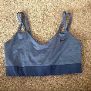 Nike Two-Tone Blue Double-Strap Sports Bra